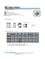 Delta Electronics SMT Power Inductor HCB1050B Product Specifications preview