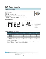 Delta Electronics SMT Power Inductor HMU1356L Specification Sheet preview