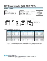 Preview for 1 page of Delta Electronics SMT Power Inductor MPL13X Specifications