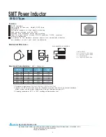 Delta Electronics SMT Power Inductor S 523 Specifications preview