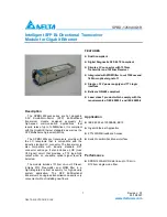 Preview for 1 page of Delta Electronics SPBD-1250A4Q1R Specification Sheet