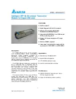 Preview for 1 page of Delta Electronics SPBD-1250A4Q1RT Specification