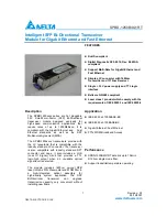 Предварительный просмотр 1 страницы Delta Electronics SPBD-1250B4Q1RT Specification Sheet