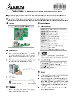 Delta Electronics USB Interface CME-USB01 Instruction Sheet preview