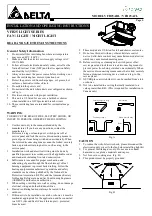 Delta Electronics VFB25ADL Installation And Operating Instructions preview