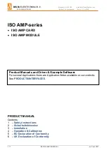 Предварительный просмотр 1 страницы Delta Elektronika ISO AMP Series Product Manual