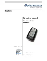 Delta OHM HD2024 Operating Manual предпросмотр