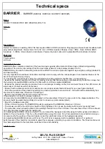 DELTA PLUS Venitex BARRIER Technical Specs preview