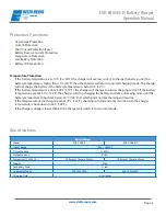 Preview for 4 page of Delta Regis ESB-CHG50 Operation Manual