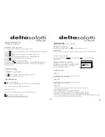 Предварительный просмотр 3 страницы delta Salotti SOUND 2013 User Manual