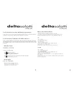 Предварительный просмотр 4 страницы delta Salotti SOUND 2013 User Manual