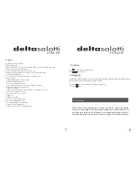 Предварительный просмотр 5 страницы delta Salotti SOUND 2013 User Manual