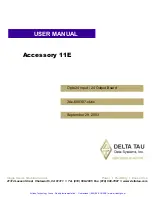 Preview for 2 page of Delta Tau ACC-11E User Manual