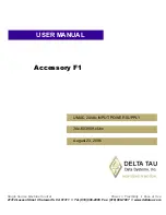 Preview for 1 page of Delta Tau ACC-F1 User Manual