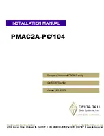 Delta Tau PMAC2A-PC/104 Installation Manual предпросмотр