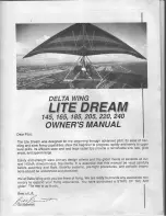 Предварительный просмотр 3 страницы Delta Wing Lite Dream 145 Owner'S Manual