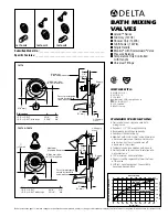 Delta 14178-LHP Specification Sheet предпросмотр