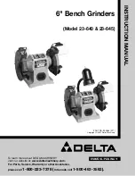 Delta 16" BENCH GRINDERS 23-640 Instruction Manual preview