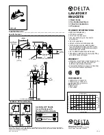 Delta 2521-LHP Specification Sheet предпросмотр