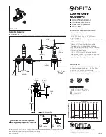 Предварительный просмотр 1 страницы Delta 2555-LHP Specification Sheet