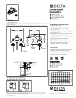 Delta 2578-LHP Specification Sheet предпросмотр