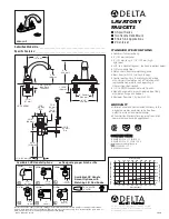 Delta 2583-LHP Specification Sheet предпросмотр