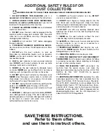 Preview for 3 page of Delta 3 H.P. SINGLE-STAGE DUST COLLECTOR 50-852 Instruction Manual