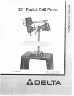 Delta 32" Radial Drill Press Instruction Manual предпросмотр