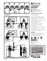 Предварительный просмотр 1 страницы Delta 500-WF Specification Sheet