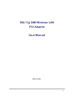 Delta 54Mbps WLAN PCI Adapter User Manual preview