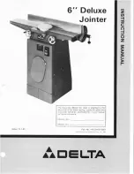 Delta 6" Deluxe jointer Instruction Manual предпросмотр