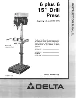 Preview for 1 page of Delta 6 plus 6 15" Drill Press Instruction Manual