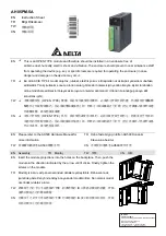 Delta AH05PM-5A Instruction Sheet предпросмотр