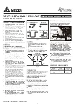 Preview for 1 page of Delta Breez 50F-LED Installation And Operating Instructions