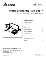 Delta BREEZ 90LED-REC-ADJ Manual preview