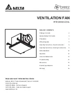 Delta breez VFB160D6A3-DGL Manual preview