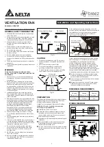 Delta Breez VFB70F Installation And Operating Instructions preview