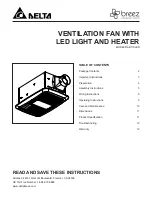 Delta BreezRadiance RAD110LED Instructions Manual preview