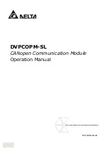 Preview for 1 page of Delta CANopen DVPCOPM-SL Operation Manual