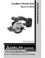 Delta CL180CS Instruction Manual предпросмотр