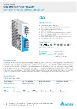 Delta CliQ DRP024V060W1AA Technical Data Sheet предпросмотр