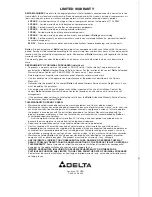 Preview for 14 page of Delta D1600e Instruction Manual