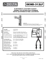 Delta DEMD-312LF Installation Instructions Manual предпросмотр