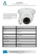 Предварительный просмотр 2 страницы Delta DH-IPC-HDW1120SP User Manual