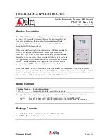 Delta DNS-14 Installation And Application Manual preview