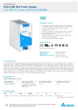 Preview for 1 page of Delta DRP-24V240W2BN Technical Data Sheet