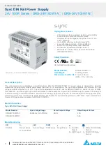 Delta DRS-24V100W1A Series Technical Data Sheet предпросмотр