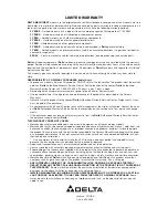 Предварительный просмотр 22 страницы Delta DT2200P Instruction Manual