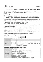 Preview for 1 page of Delta DTE10P Series Instruction Sheet