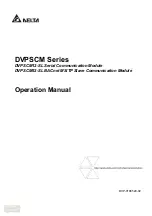 Preview for 1 page of Delta DVPSCM Series Operation Manual